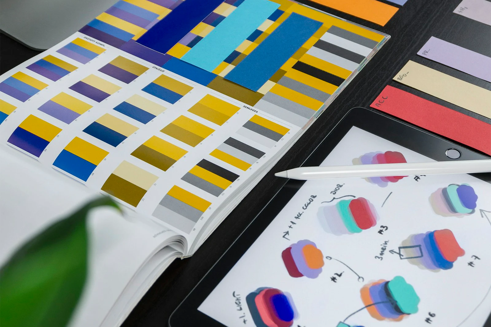 Printed colour references and document production materials