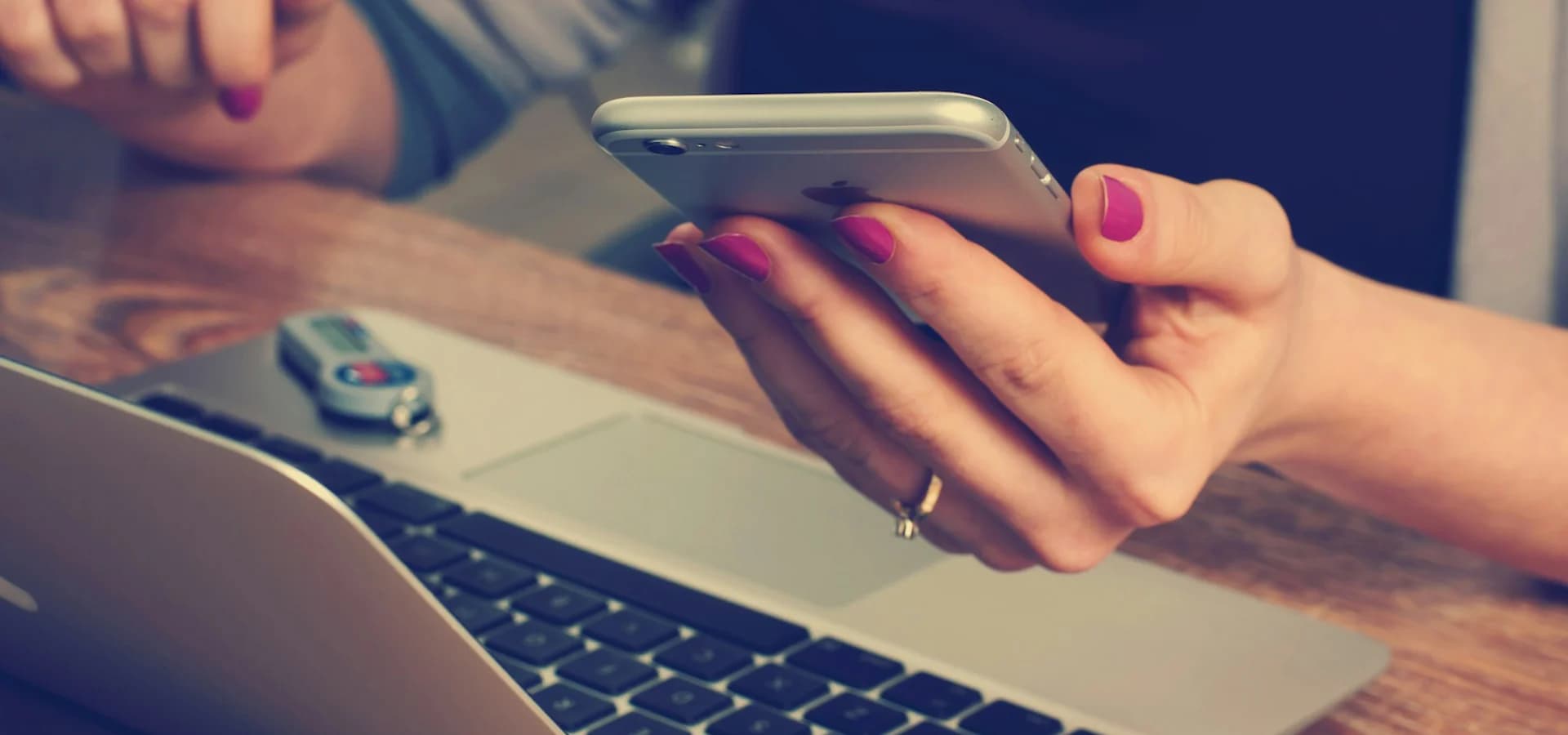 A mobile phone ready for a business conversation