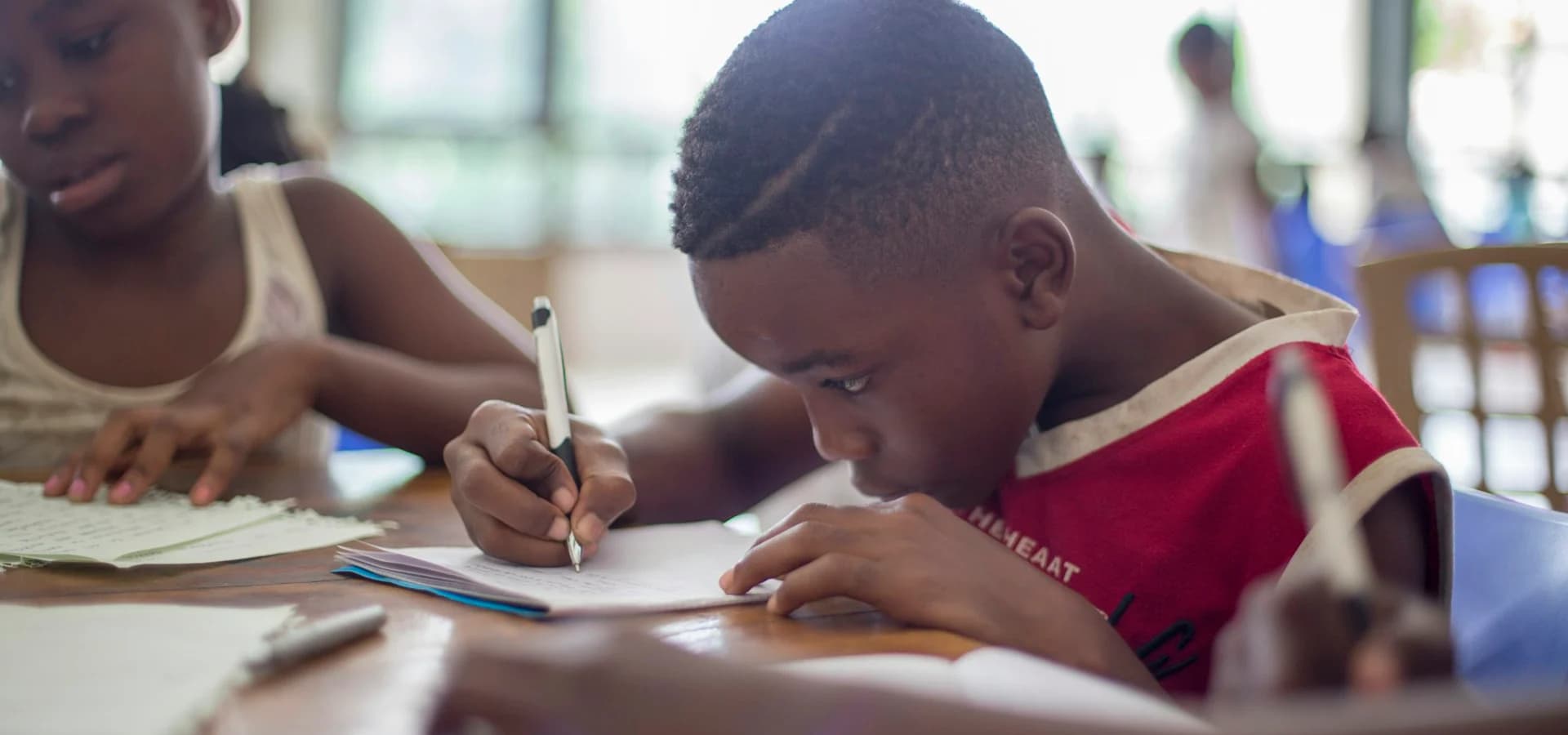 Children learning together in an inclusive community