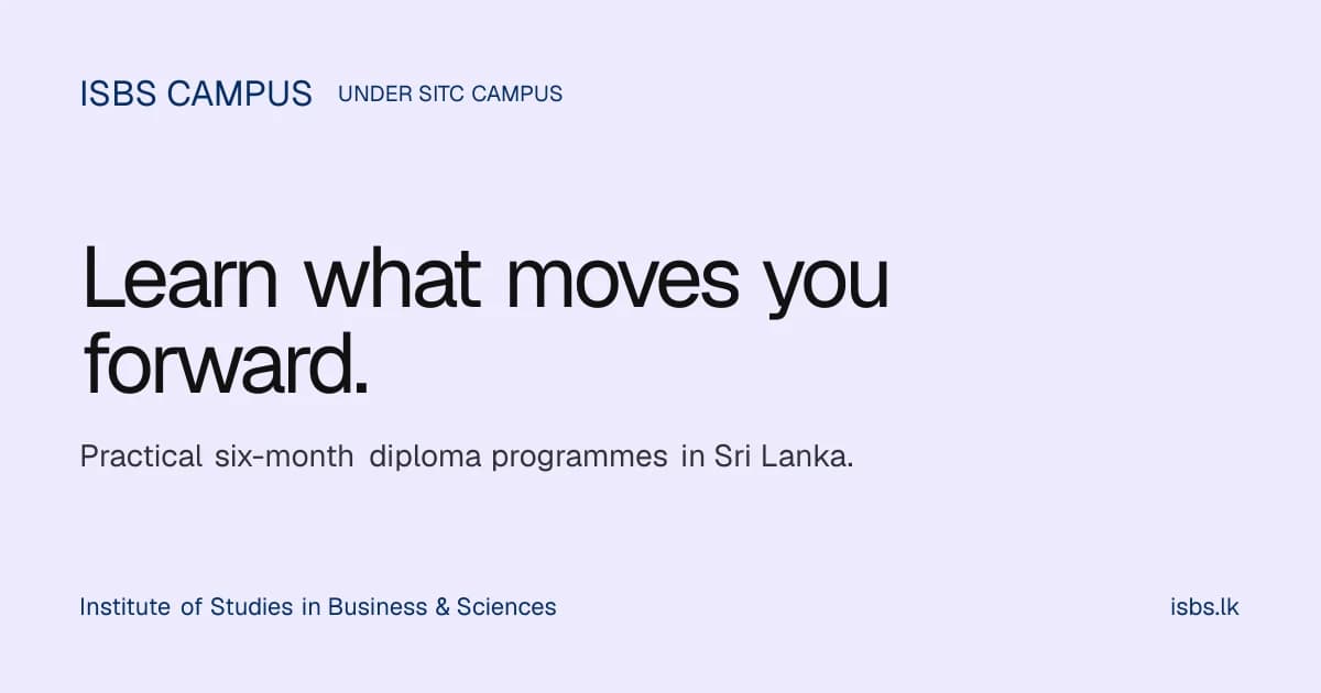 ISBS Campus practical diploma programmes in Sri Lanka