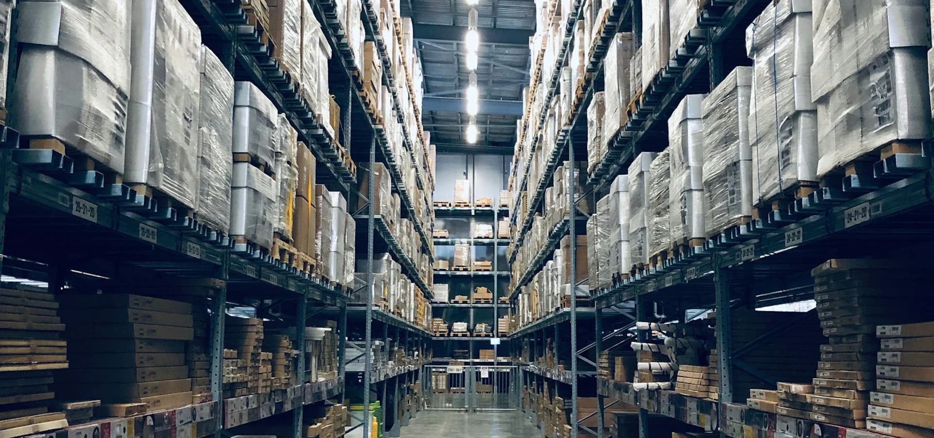 Organised warehouse shelving in a modern supply operation